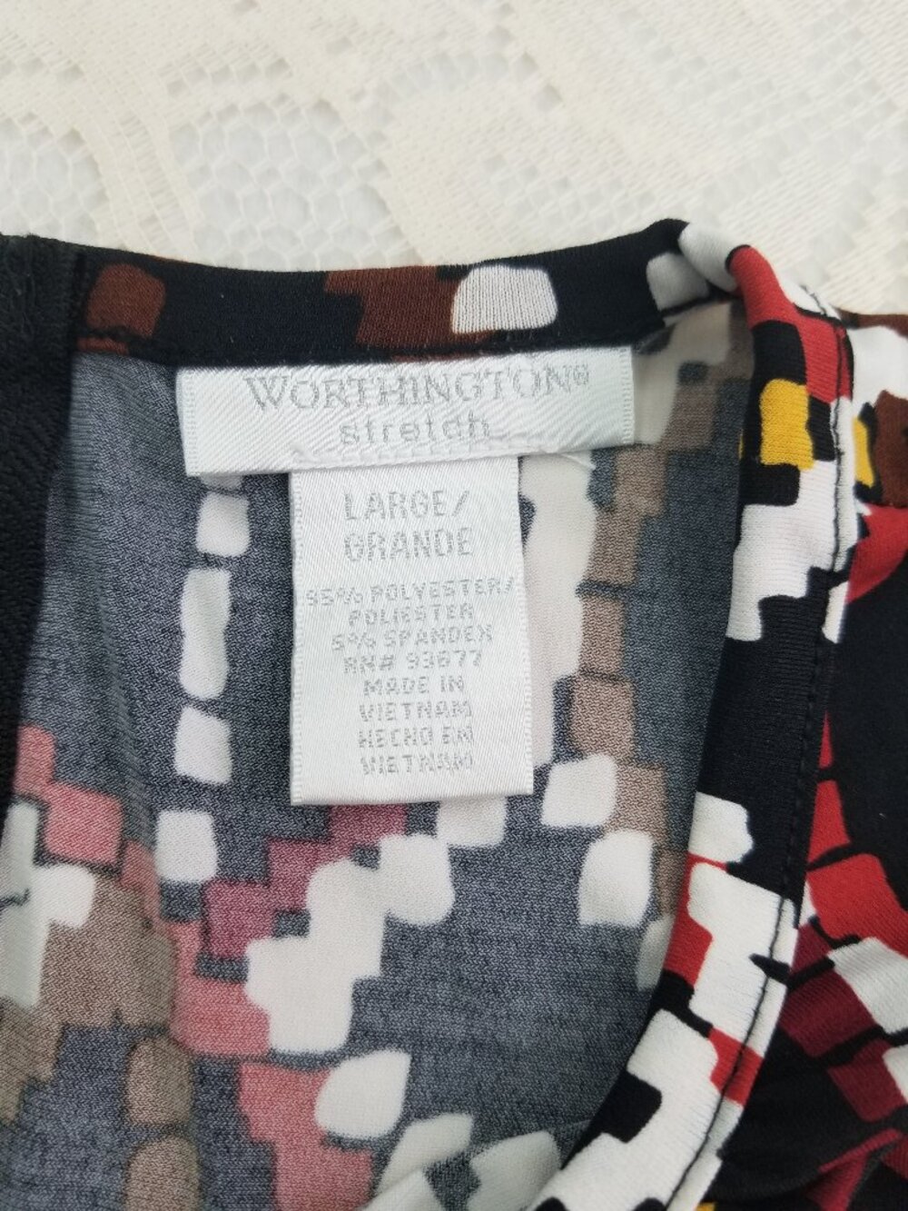 Worthington Stretch Sleeveless Blouse Large - Picture 3 of 4